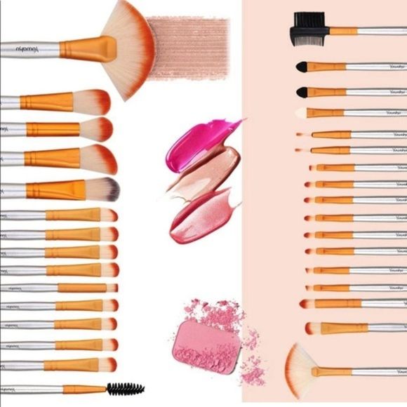 Makeup Brushes Set Blending 32 Set Synthetic Fiber Bristle Cosmetic Ulta - Picture 5 of 7